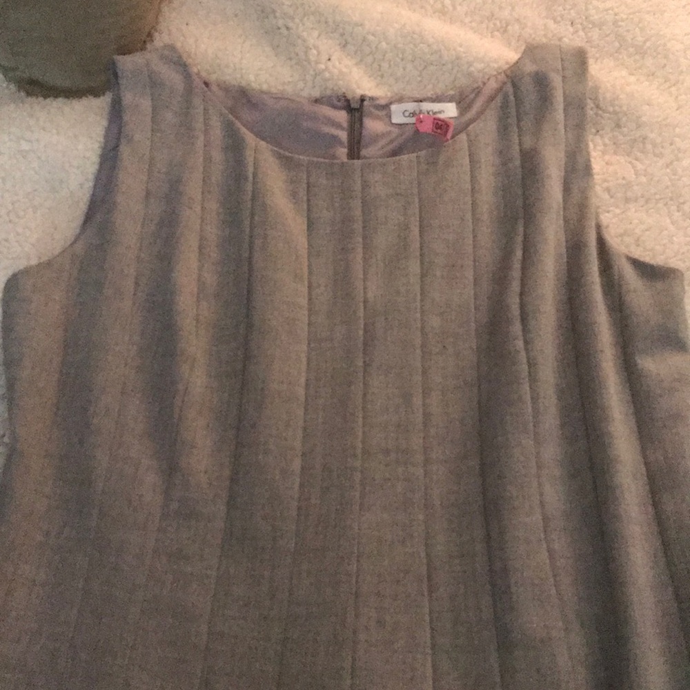 Calvin Klein pleated business professional dress